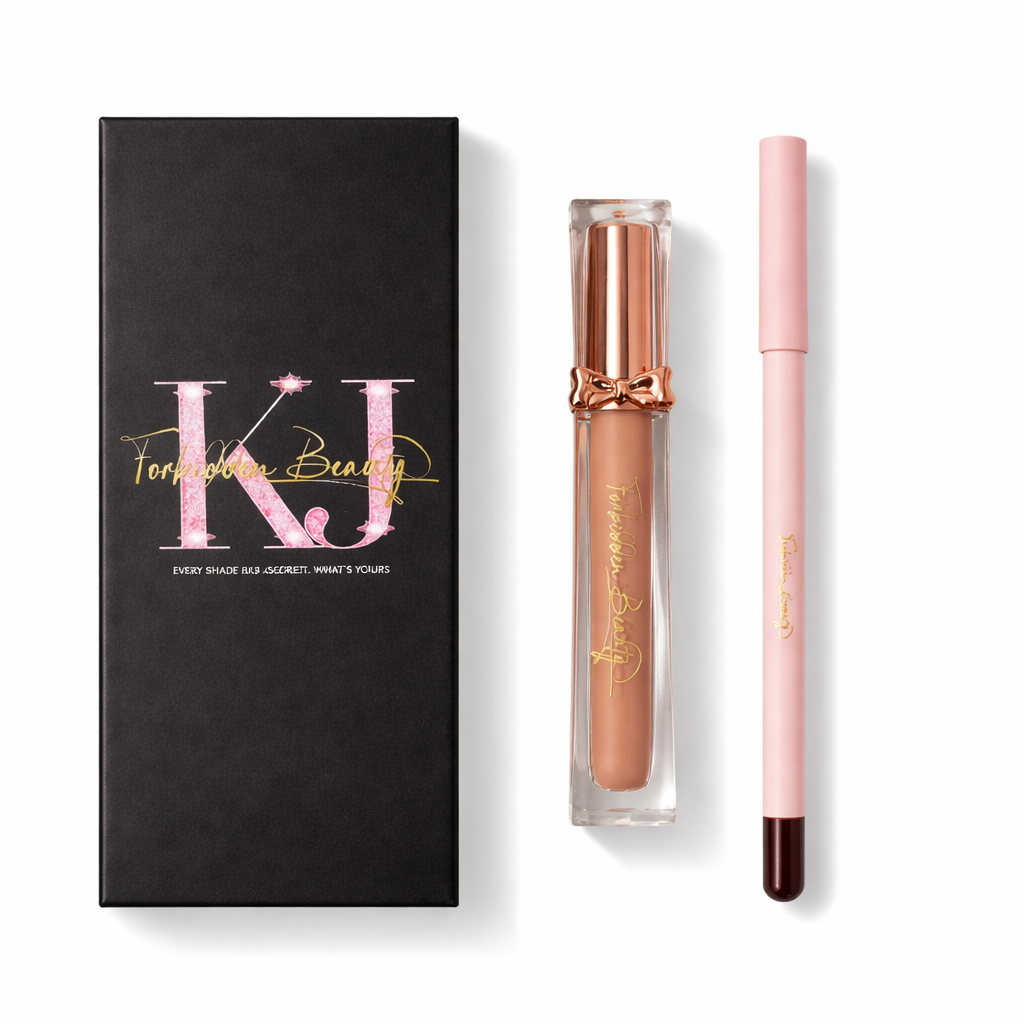 Nude Illusion w/ Misbehaving  lip liner  (dark brown)